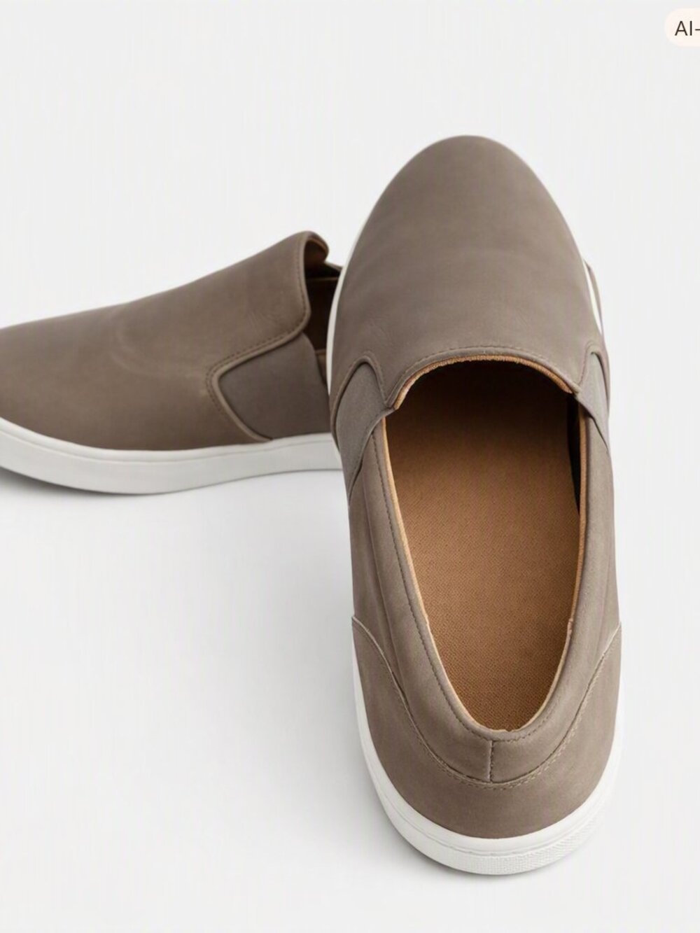 Vionic Demetra Grey Leather Loafers Women's Size 9